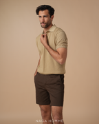 Men's Short sleeve Beige polo (MPO148)