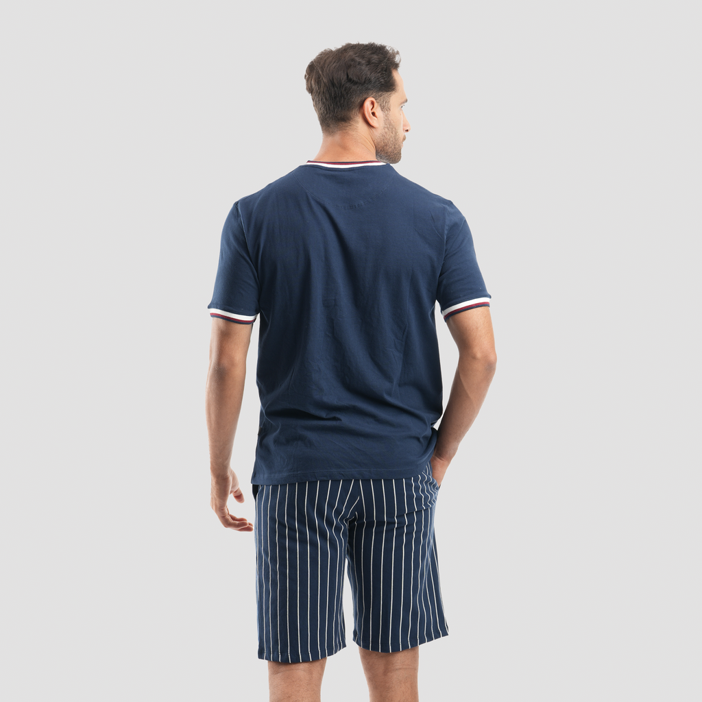 Navy pajama set -MPJS-68S - Naga Homme