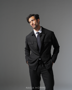Black Summer Linen Suit