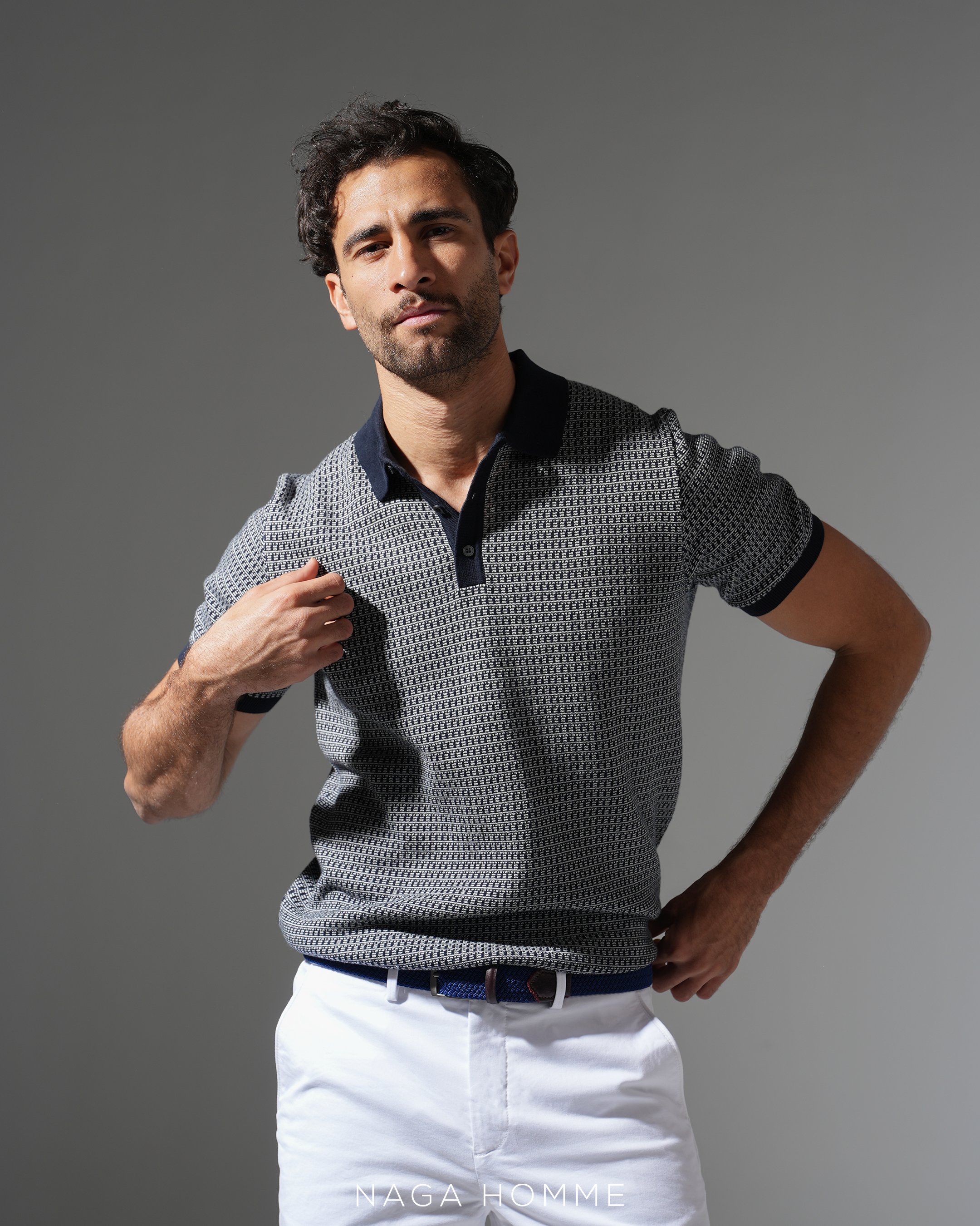 Men's Short sleeve Navy polo (MPO154)