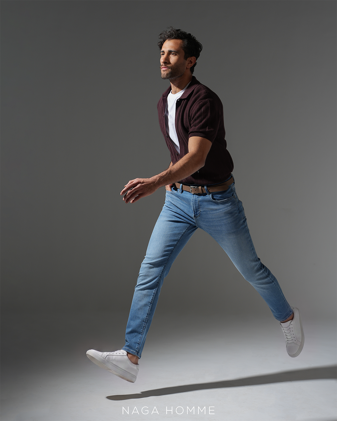 Men’s Burgundy Summer Polo Shirt-(mpo161)