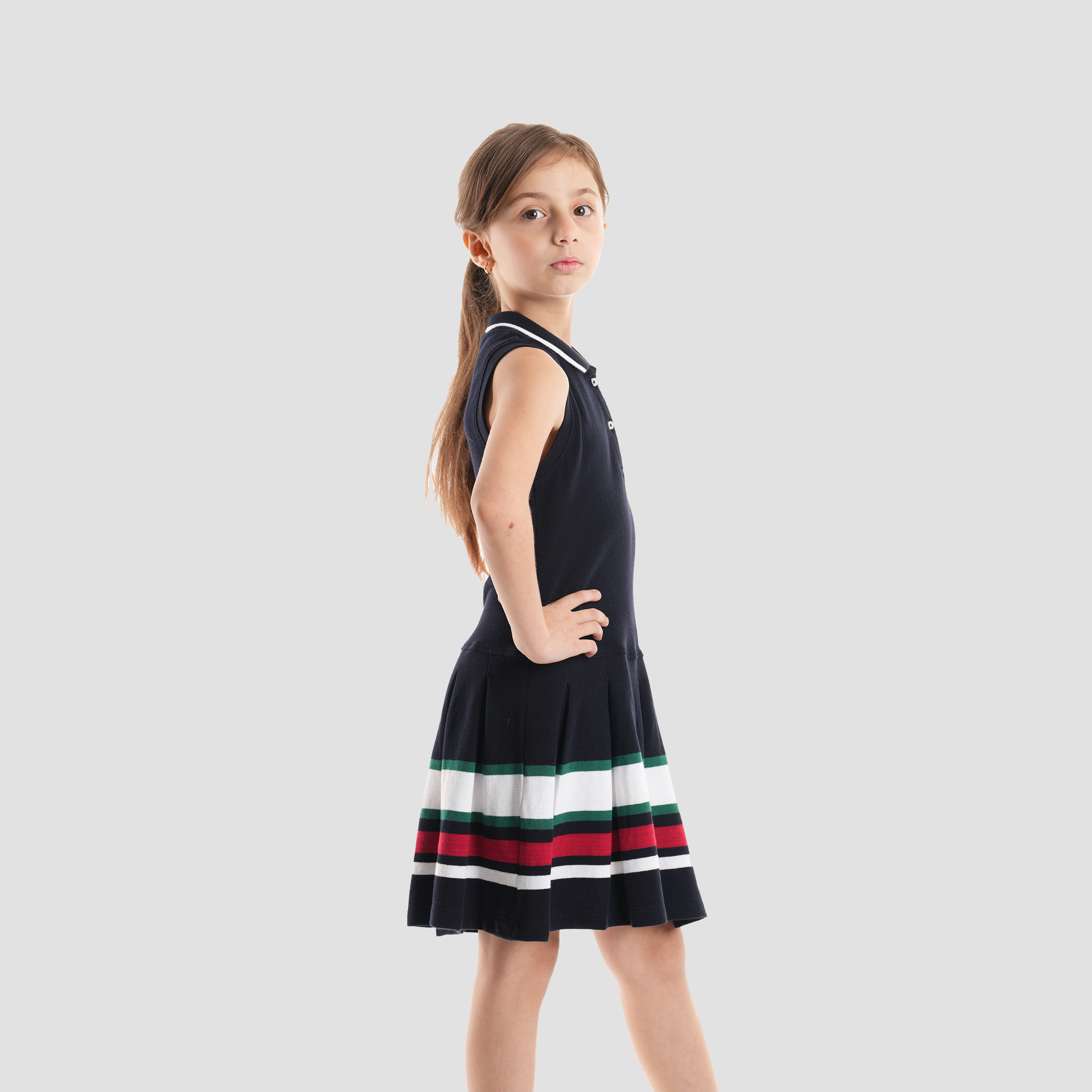 Navy Striped Dress-GDR-33S
