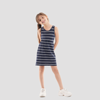 Navy Striped Dress-GDR-46S - Naga Homme