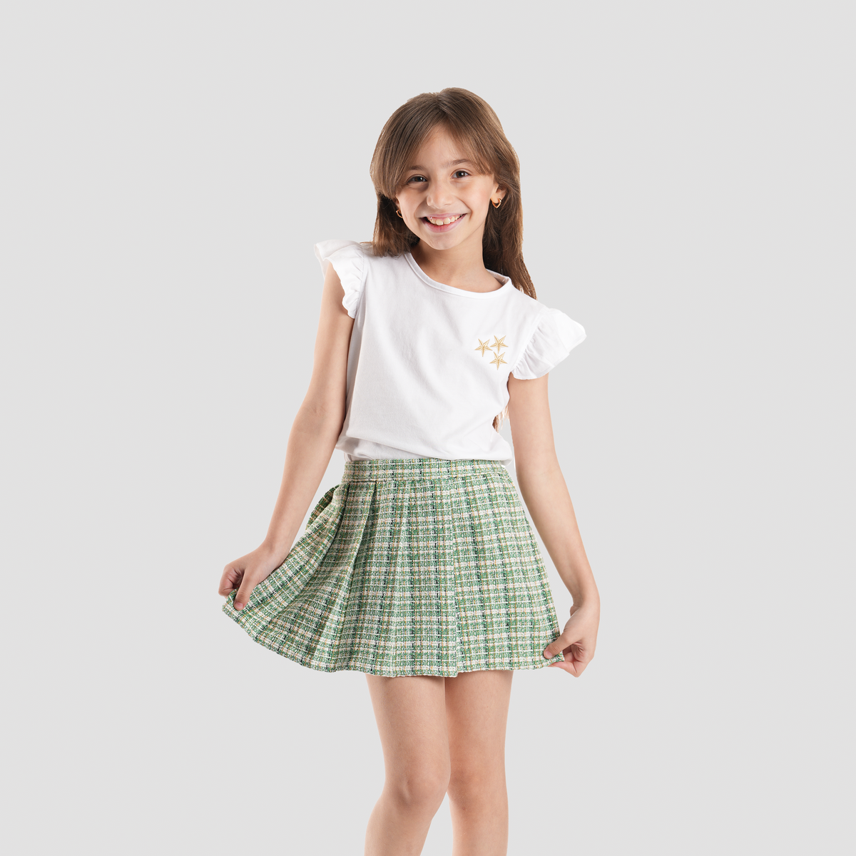 Green Skirt for Girls-GSK-51
