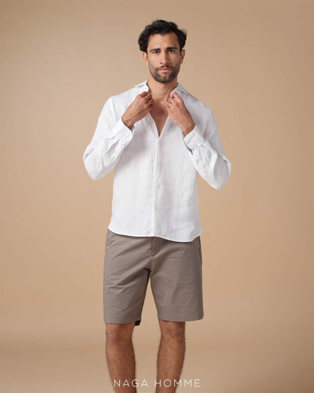 White Linen Shirt(MSH0284)