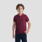 Burgundy Polo Shirt-BPO-93S - Naga Homme
