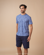 Dark Blue Short Pajamas-(MPJS-59)