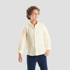 Boys' Yellow Linen Shirt-BSH157S - Naga Homme