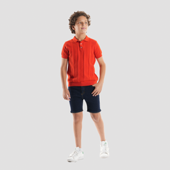 Boys' Orange Polo-BPO106S