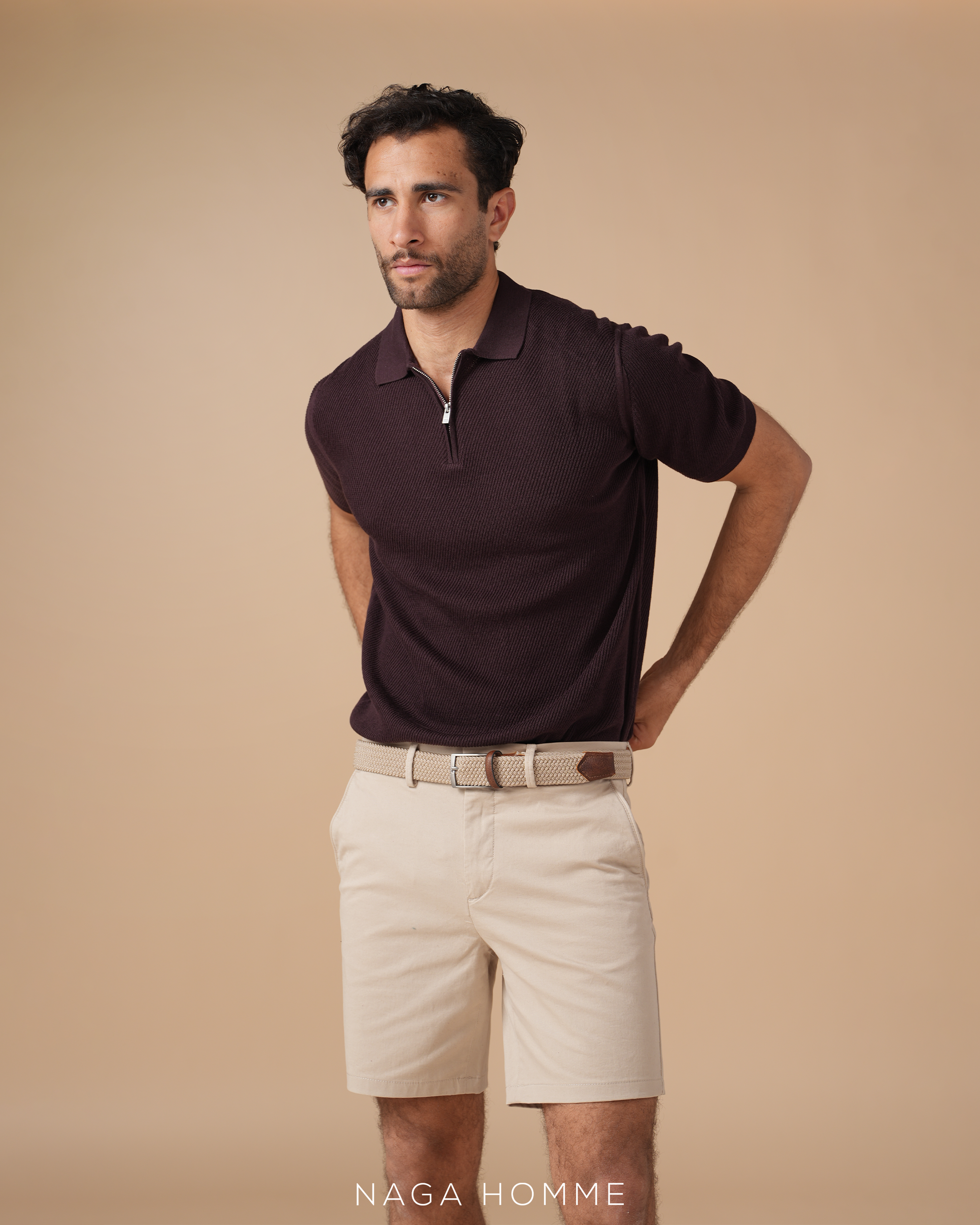Men's Short sleeve Burgandi polo (MPO144) Secondary image