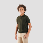 Boys' Olive Polo-BPO106S - Naga Homme