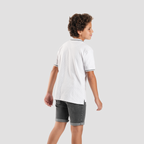 Boys' White Print Polo Shirt-BPO-95S - Naga Homme