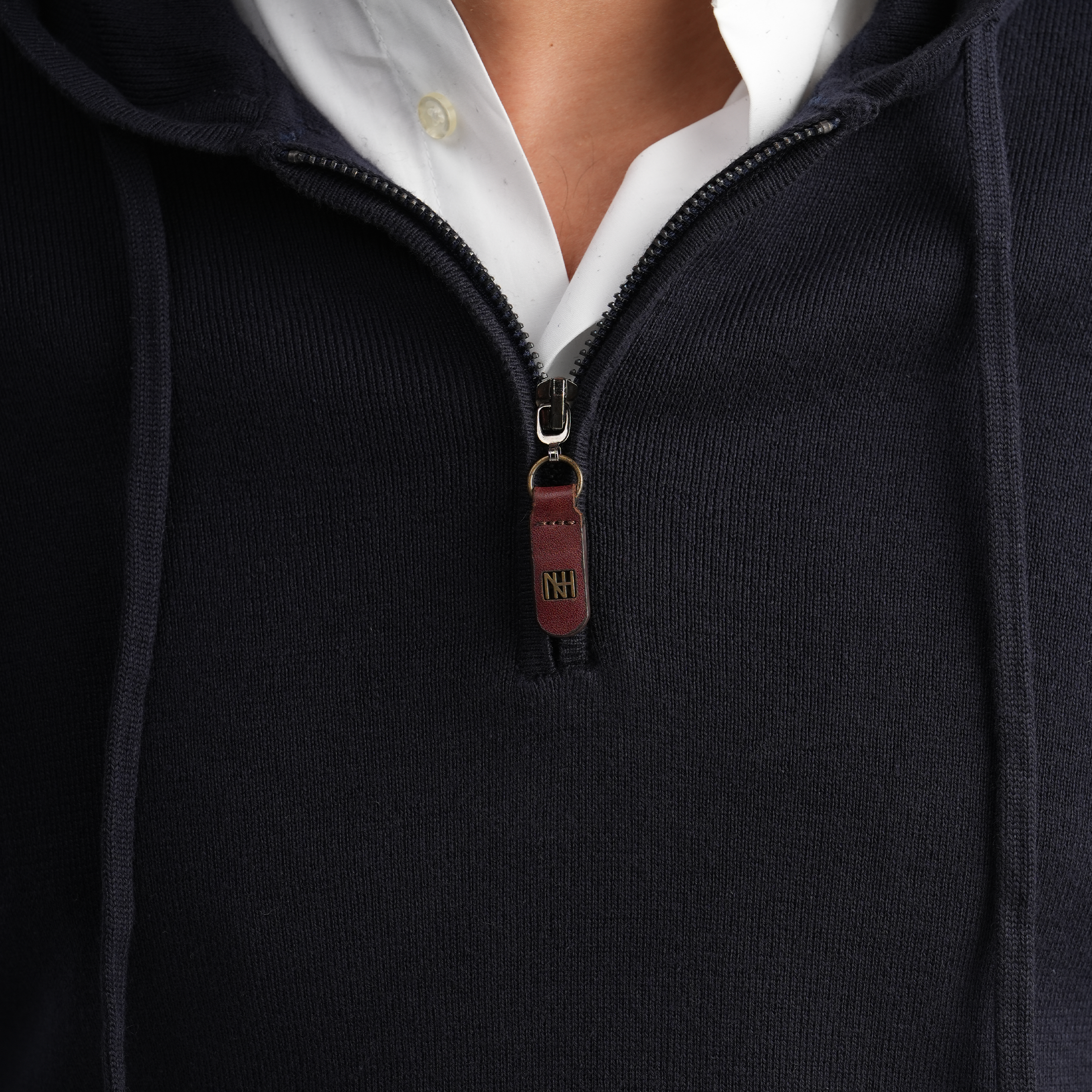 Men's Navy Hoodie-MPLFSH-28