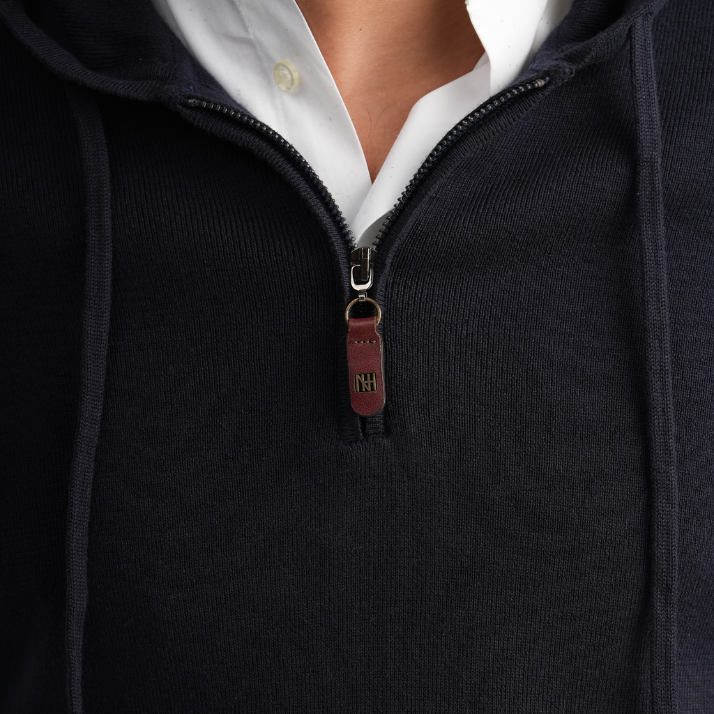 Men's Navy Hoodie-MPLFSH-28