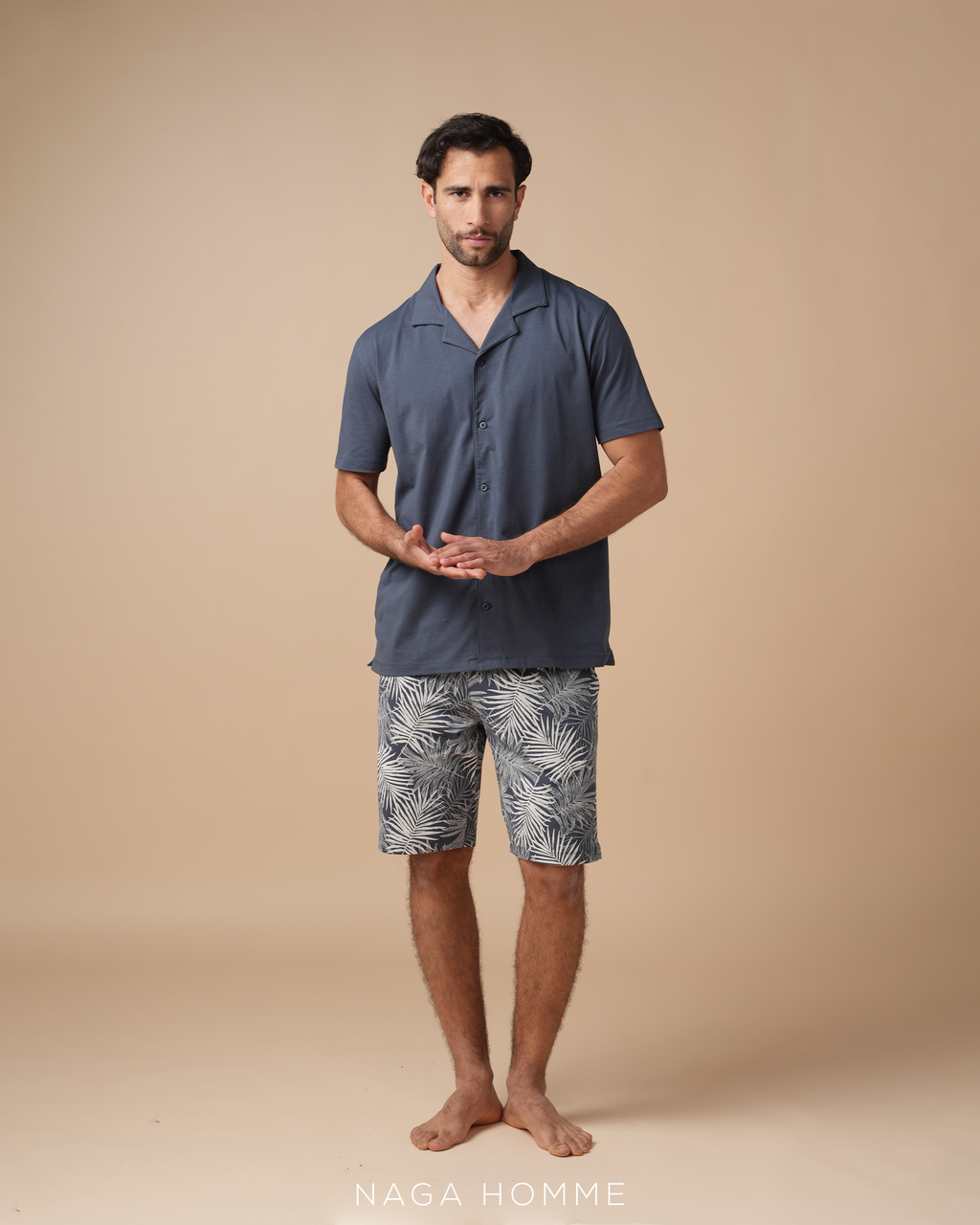 Navy Short Pajamas-(MPJS-79)