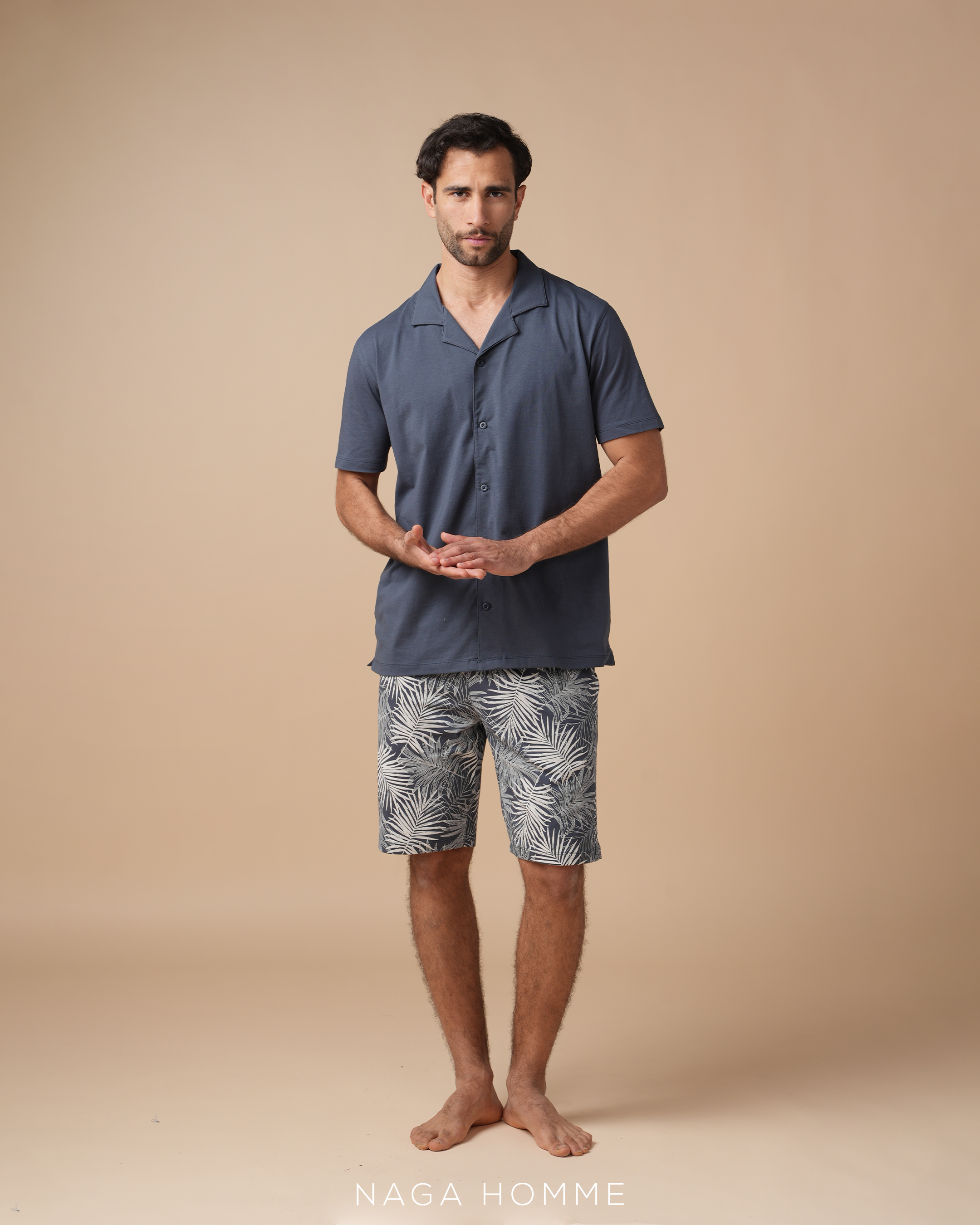 Navy Short Pajamas-(MPJS-79)