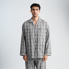 Men's Grey Classic Pajama Set-MPJLC151
