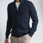 Textured Mock Neck Pullover-MPLJKC-12