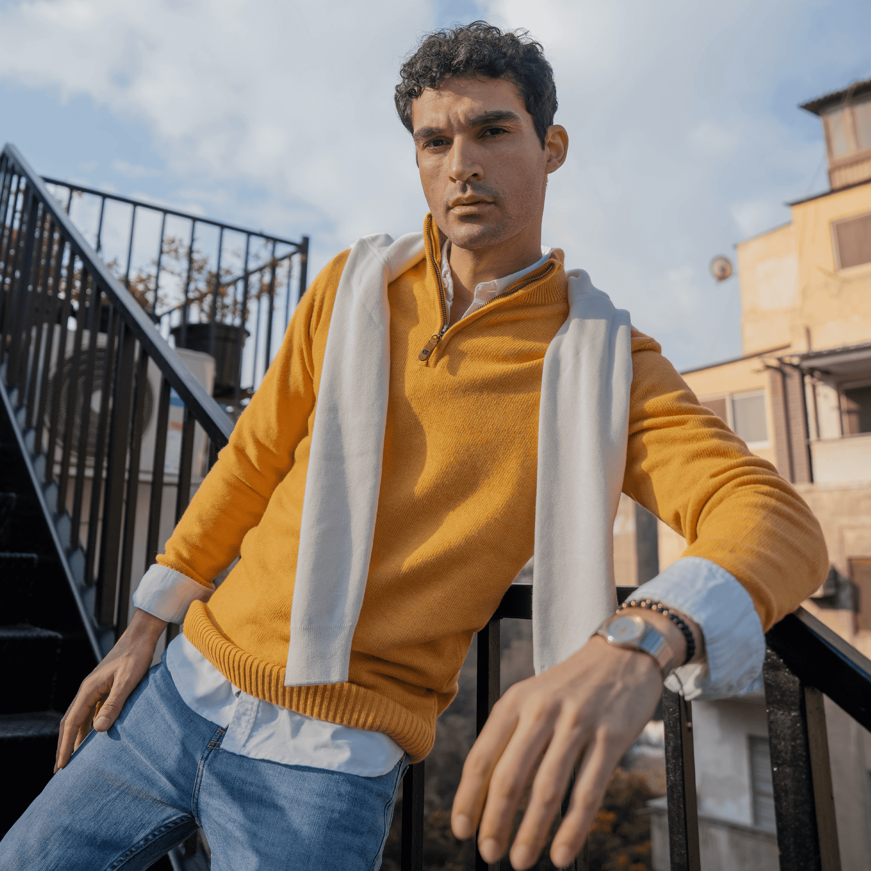 Mustard Pullover Mock Neck - MPLFSH-26 - nagahomme