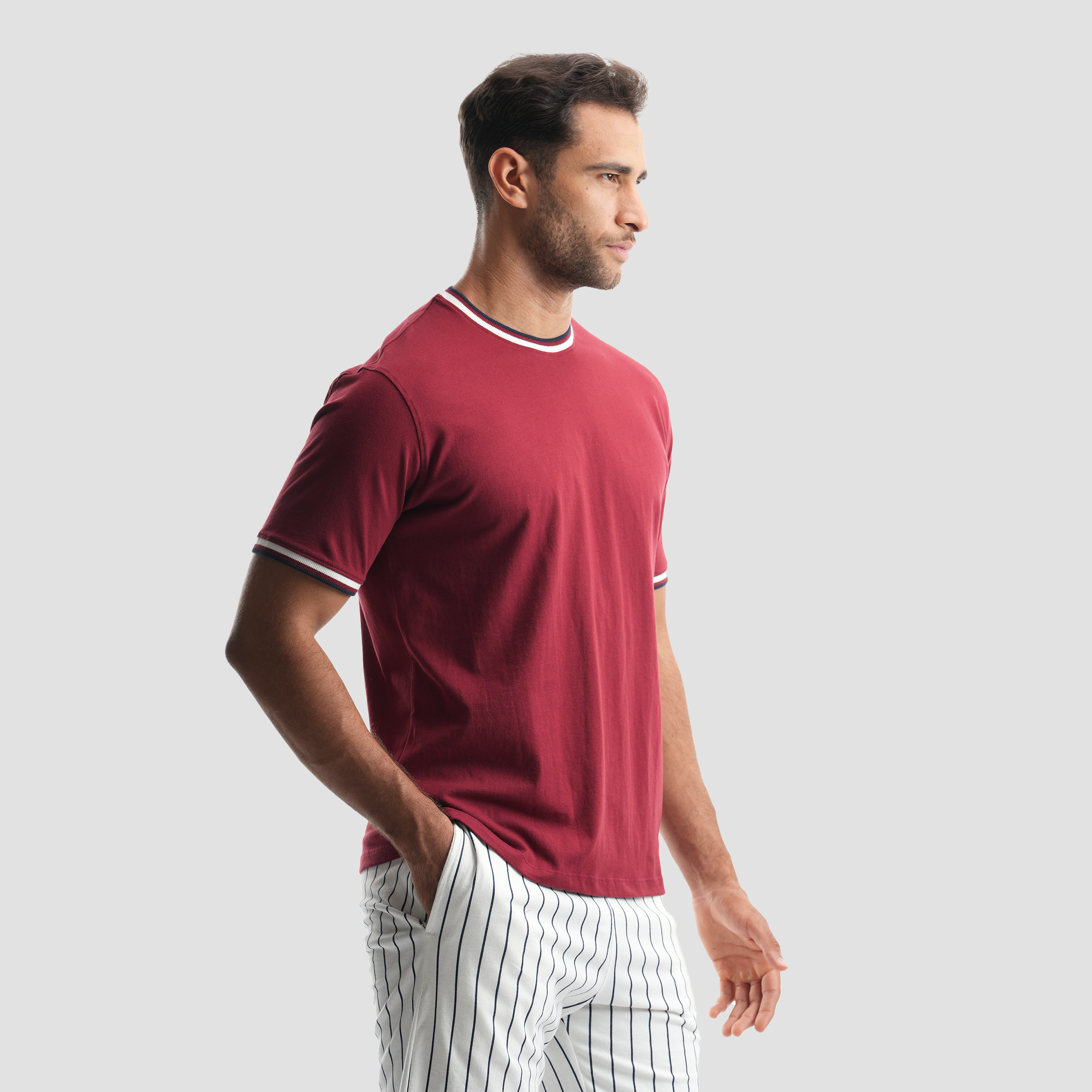 Dark Bordaux pajama set - MPJS-67S - Naga Homme
