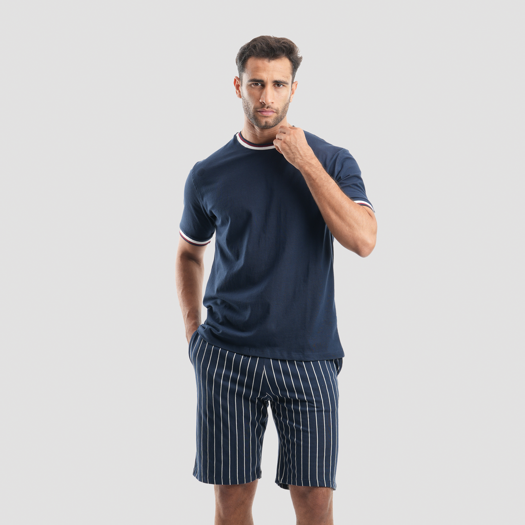 Navy pajama set -MPJS-68S - Naga Homme