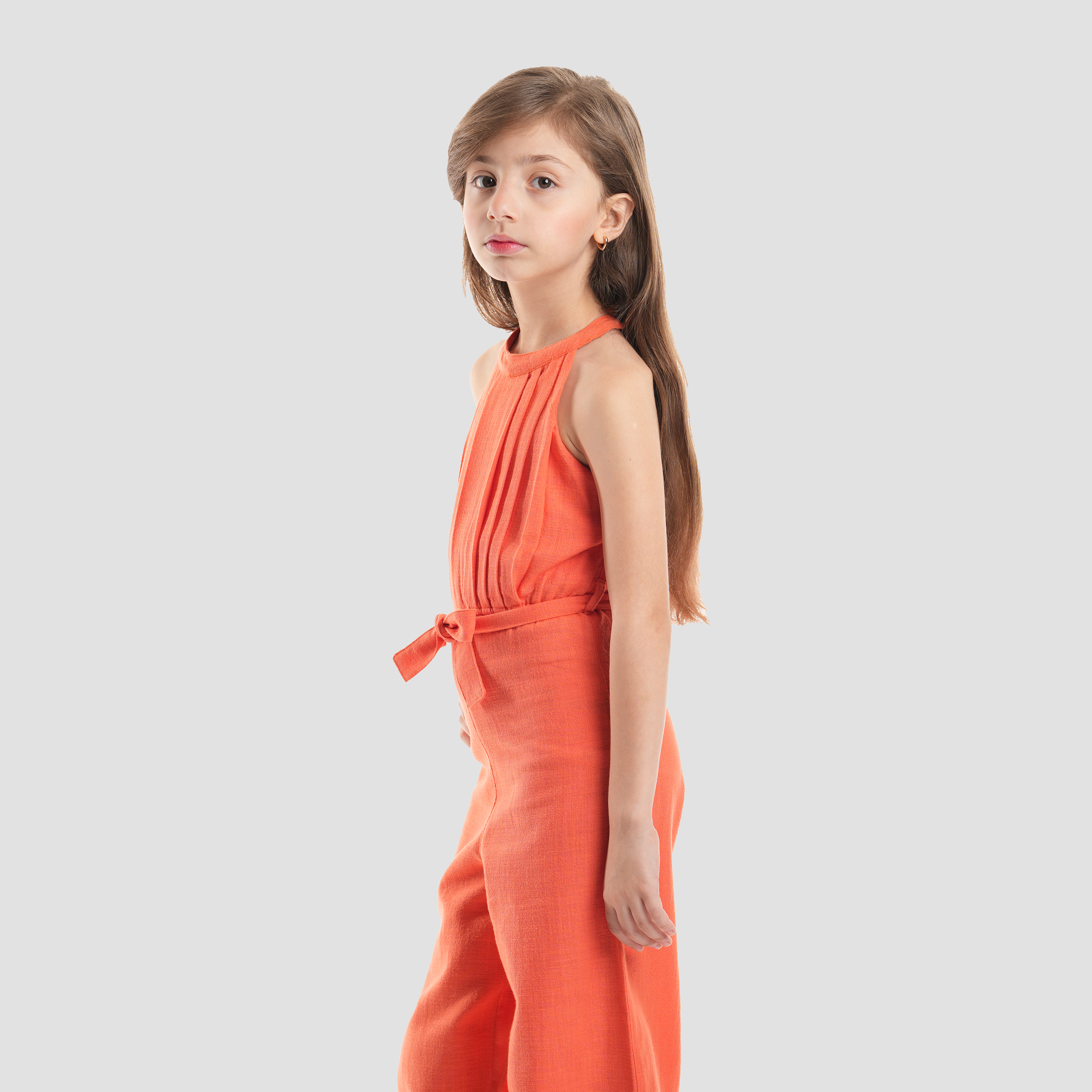 Orange Jumpsuit for Girls-GSP-21S - Naga Homme