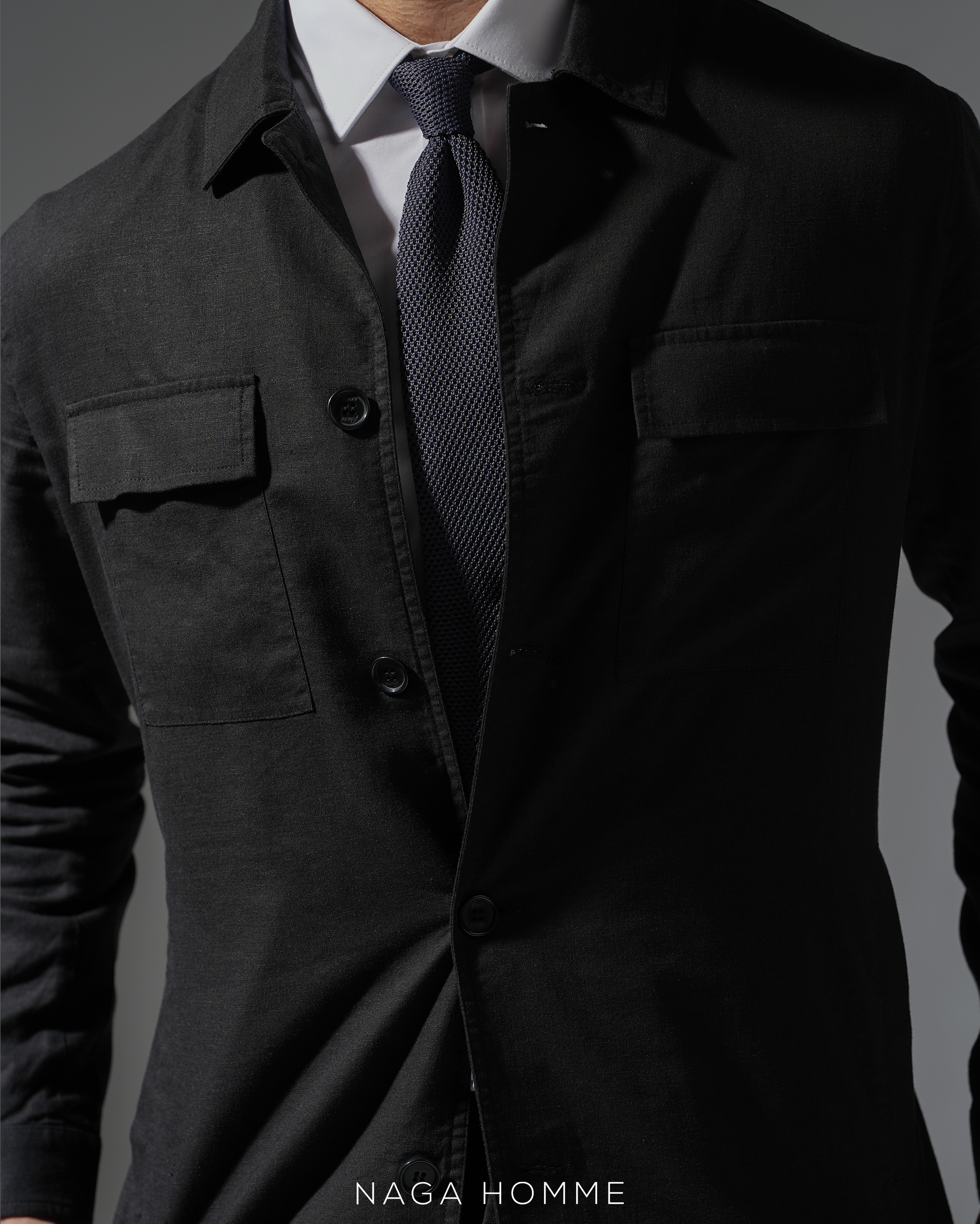 Black Summer Linen Suit