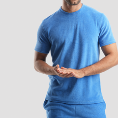 Men's Blue Towel T-Shirt (MTSB-01)