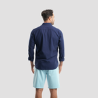Navy Oxford Shirt - MSH776 - Naga Homme