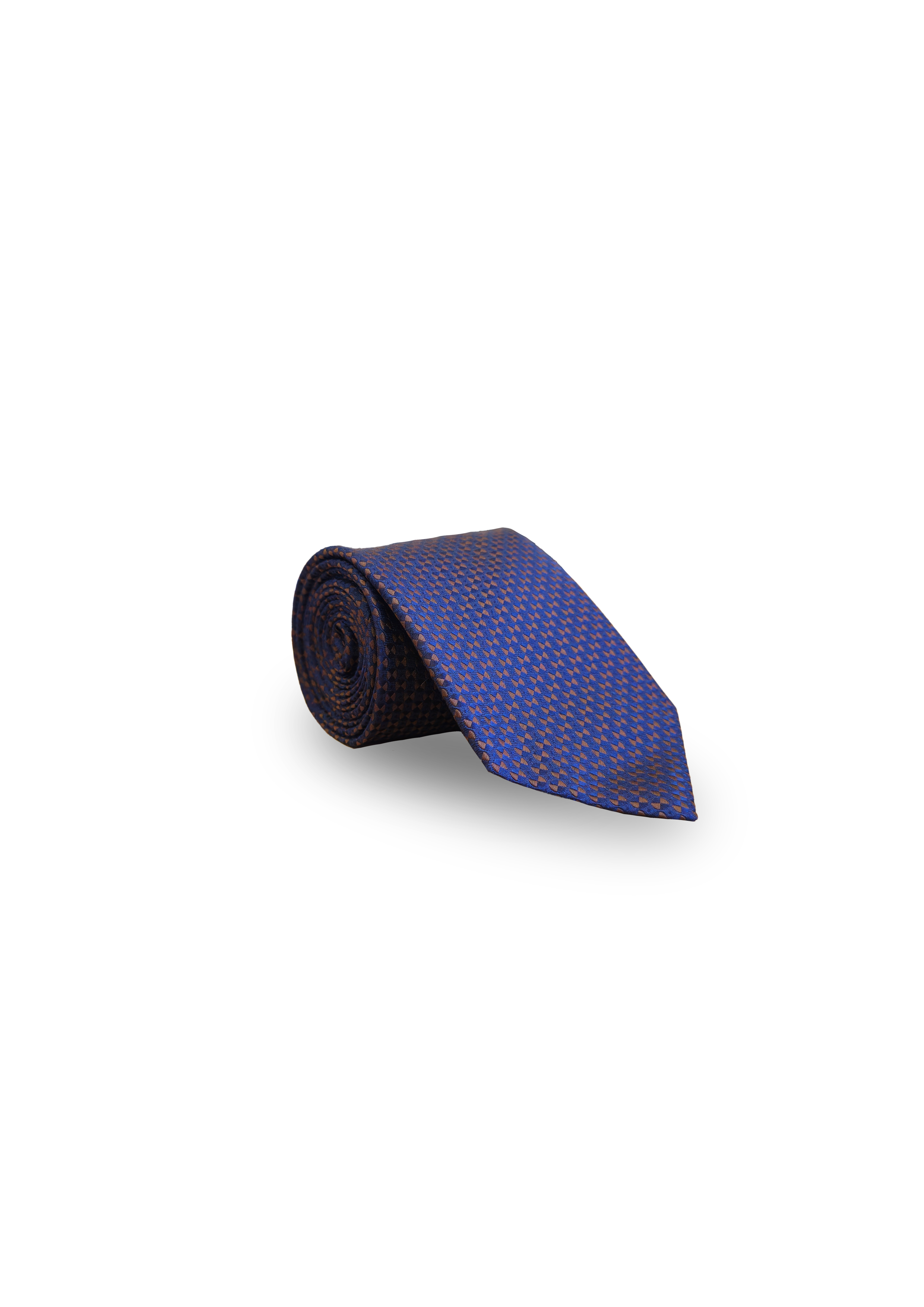 Navy Polyester Pattern Tie-MTIE-06 Main image
