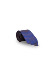Navy Polyester Pattern Tie-MTIE-06