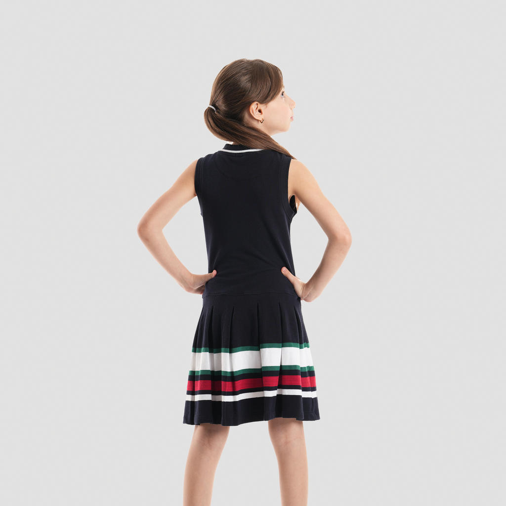 Navy Striped Dress-GDR-33S - Naga Homme
