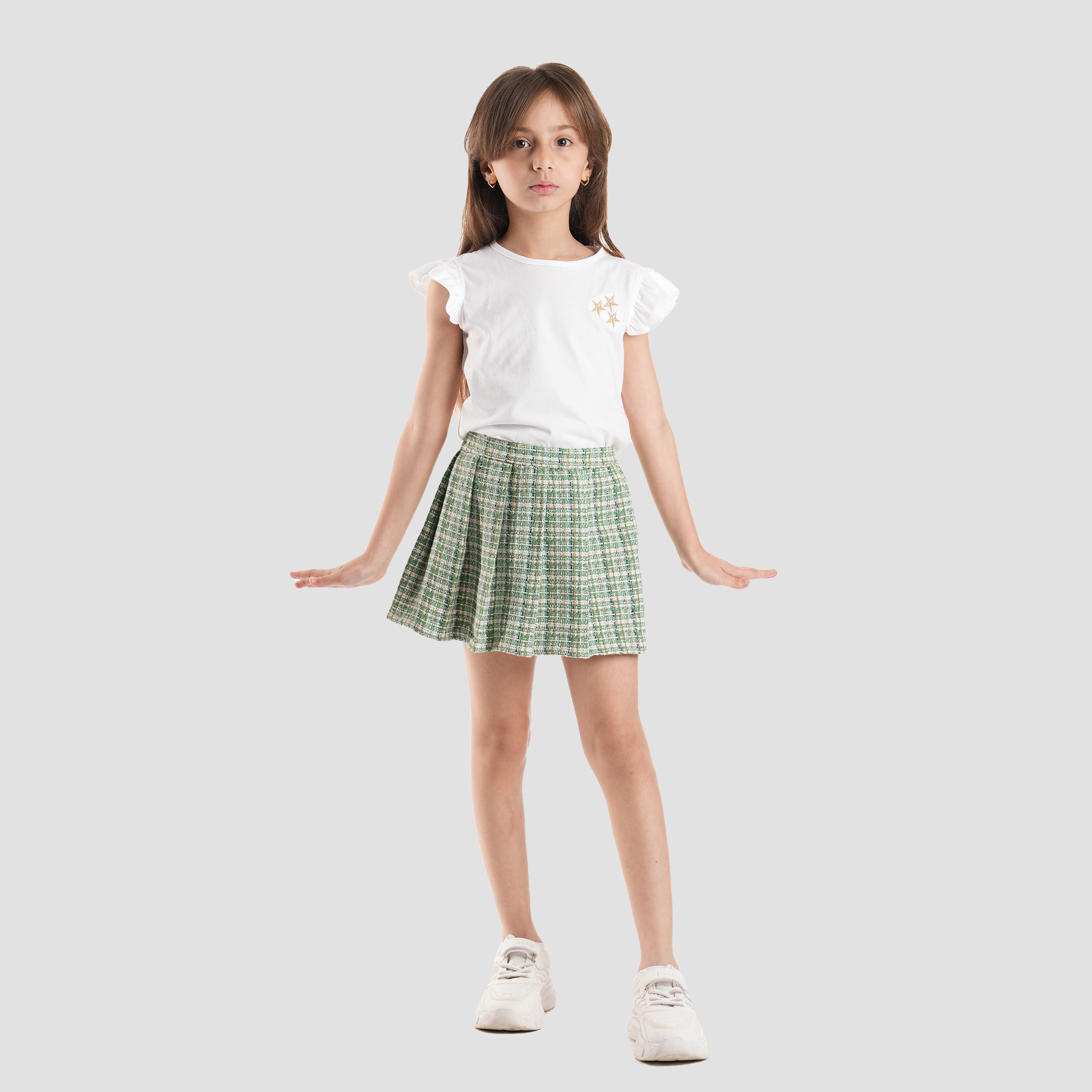 Green Skirt for Girls-GSK-51 Secondary image