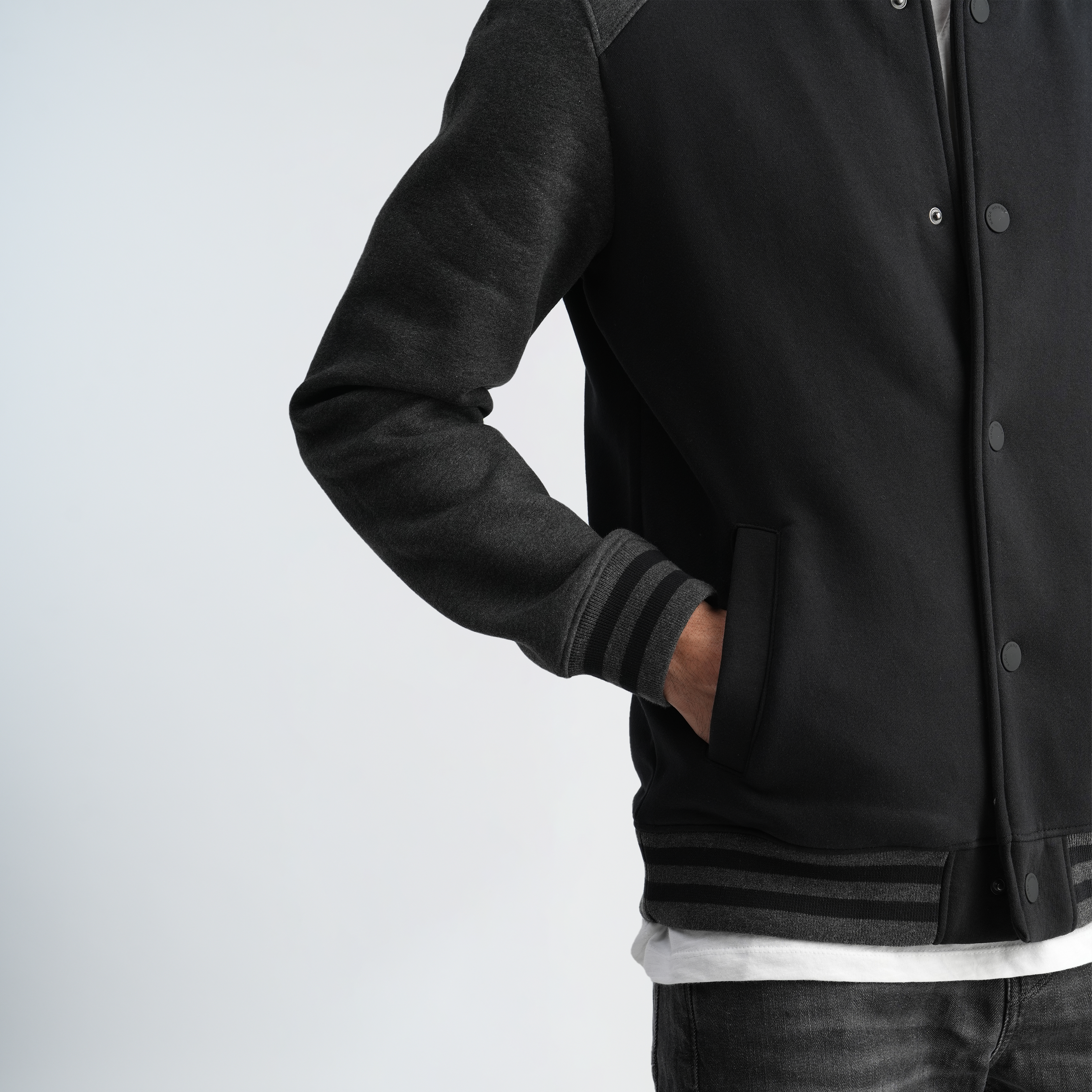 Men's Black*Grey Jacket-MSW-68