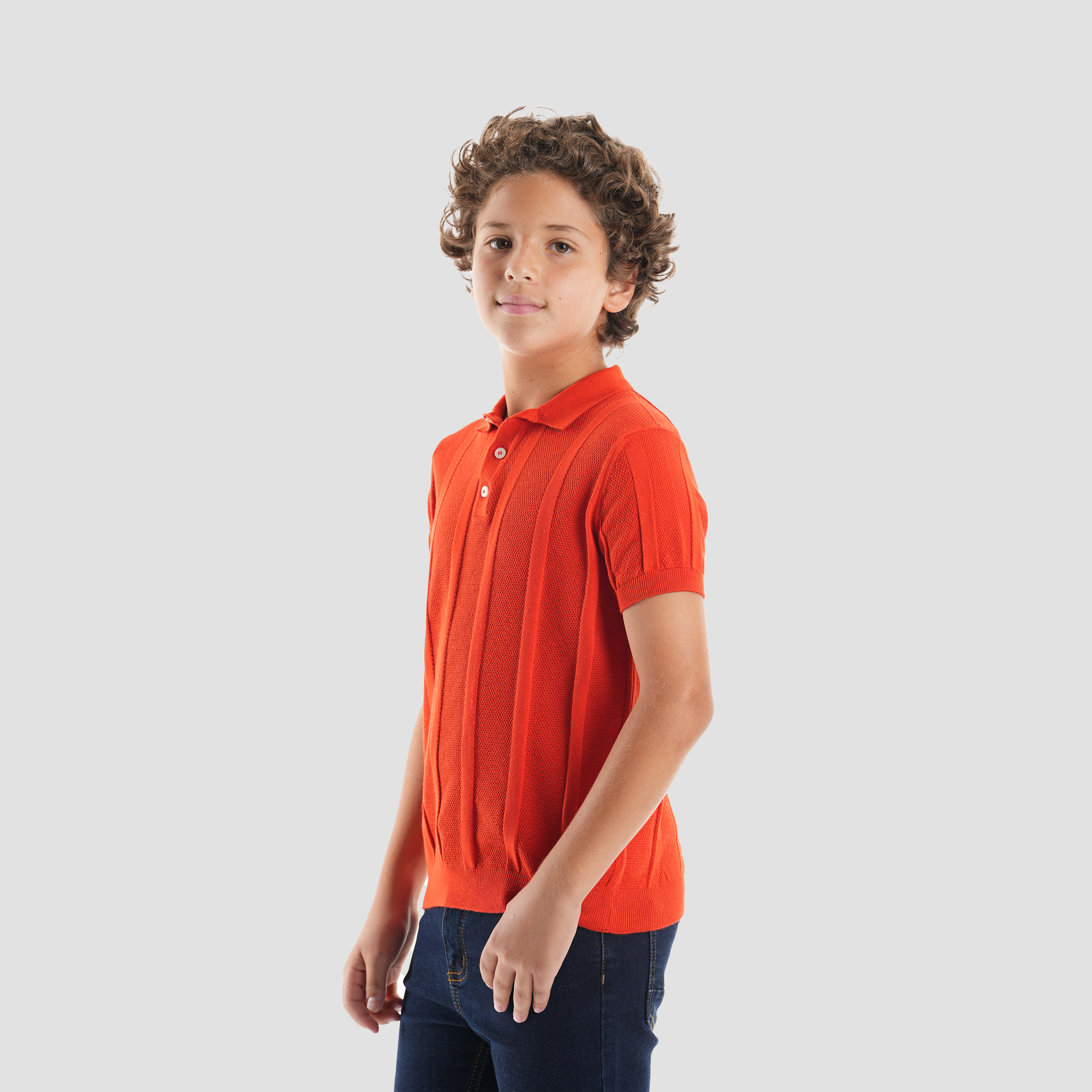 Boys' Orange Polo-BPO106S