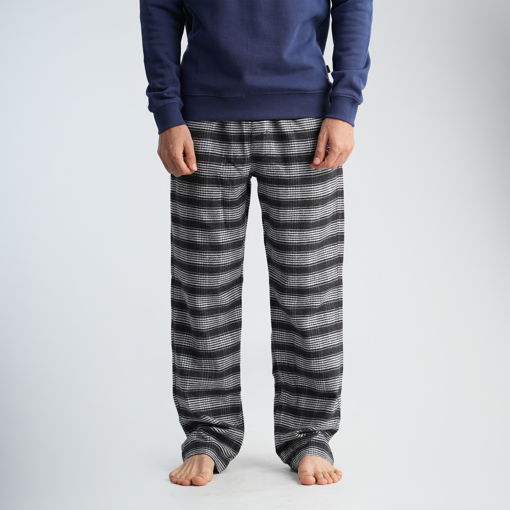 Men's Navy Stripe Pajama Set-MPJL175