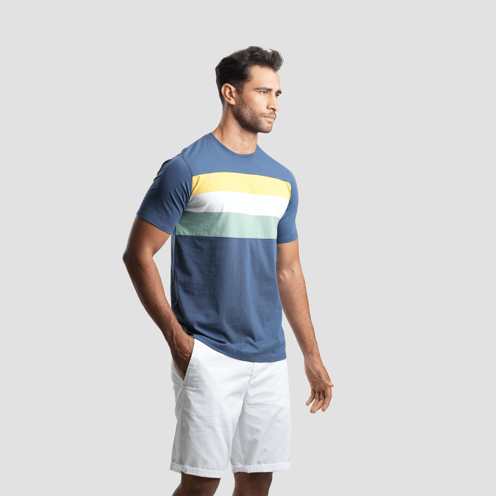 Men's Striped T-Shirt (MTS-41) - Naga Homme