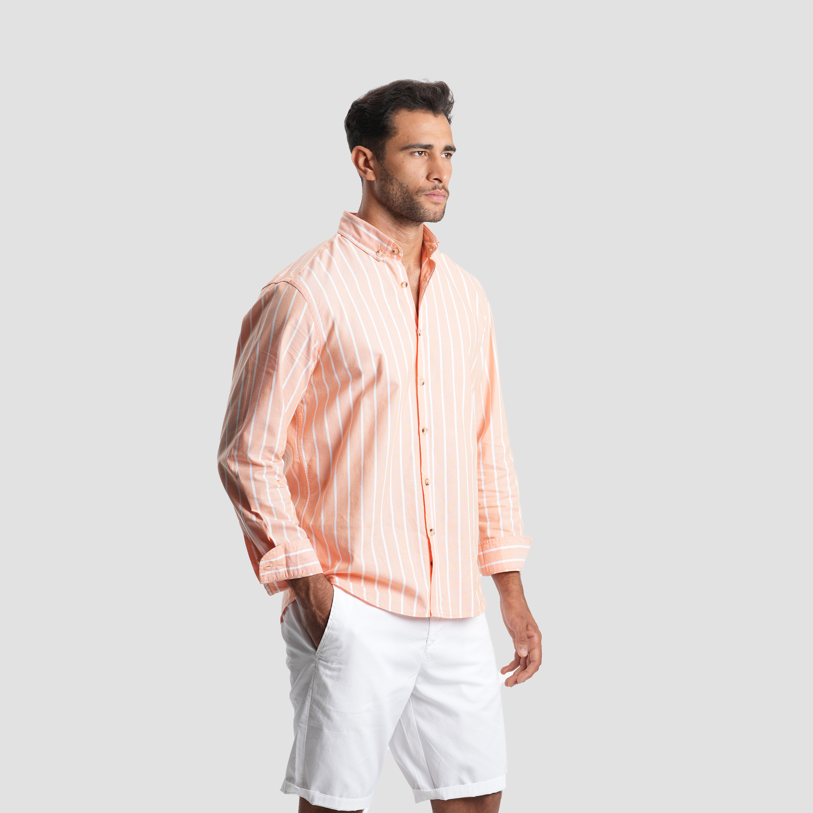 Orange Striped Shirt (MSH0116)