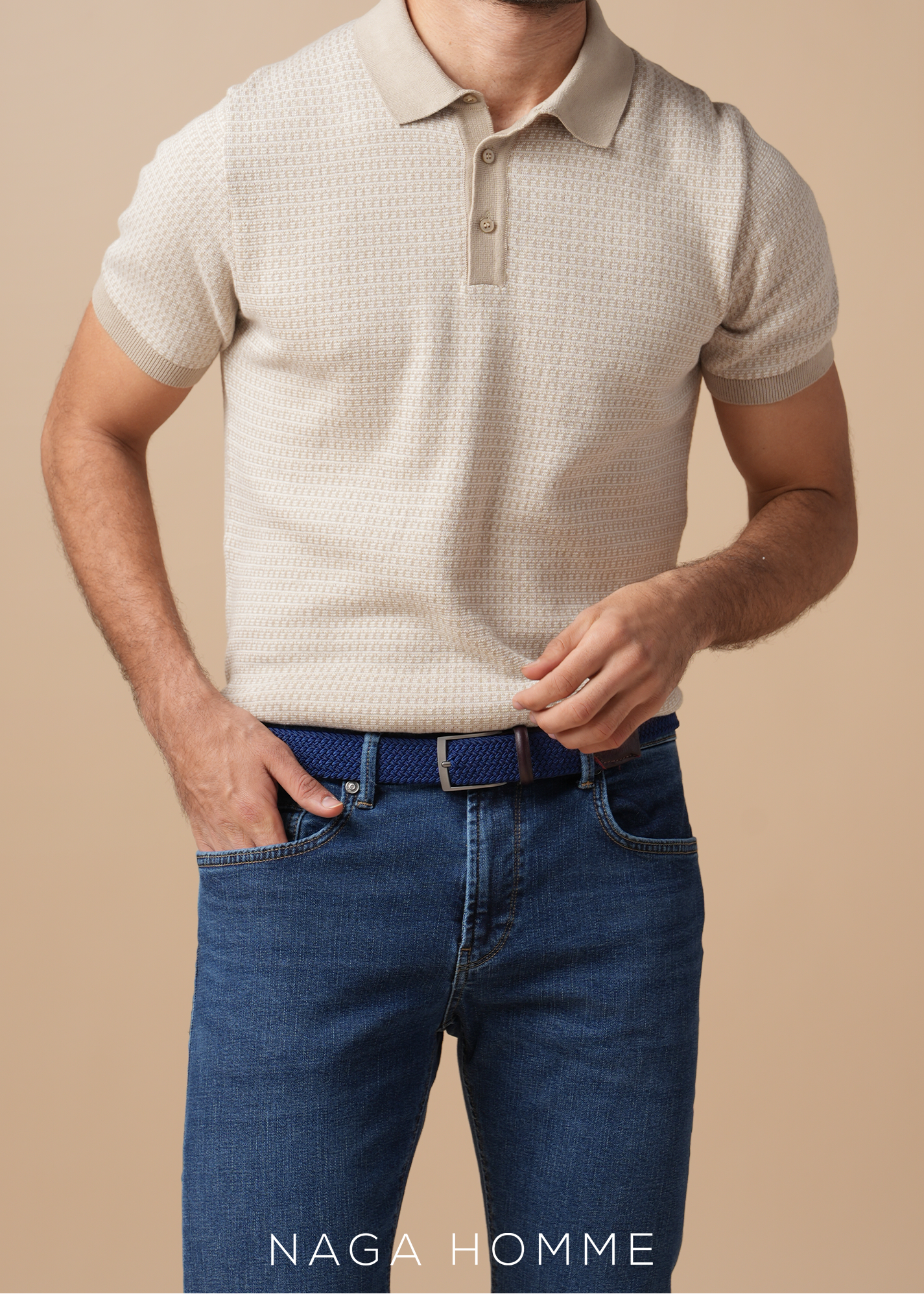 Men's Navy Jeans-MPT204