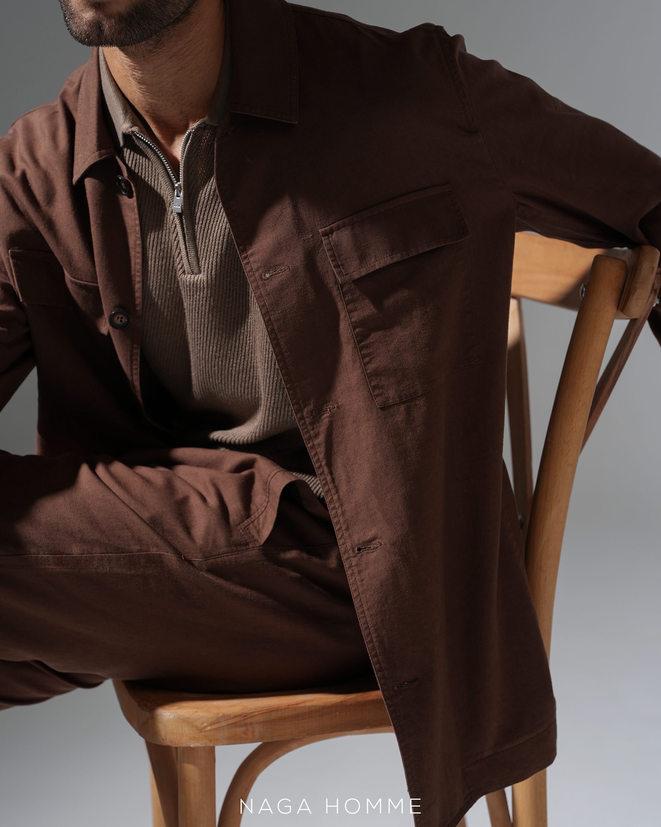 Brown Summer Jacket -(Mjkf-46)