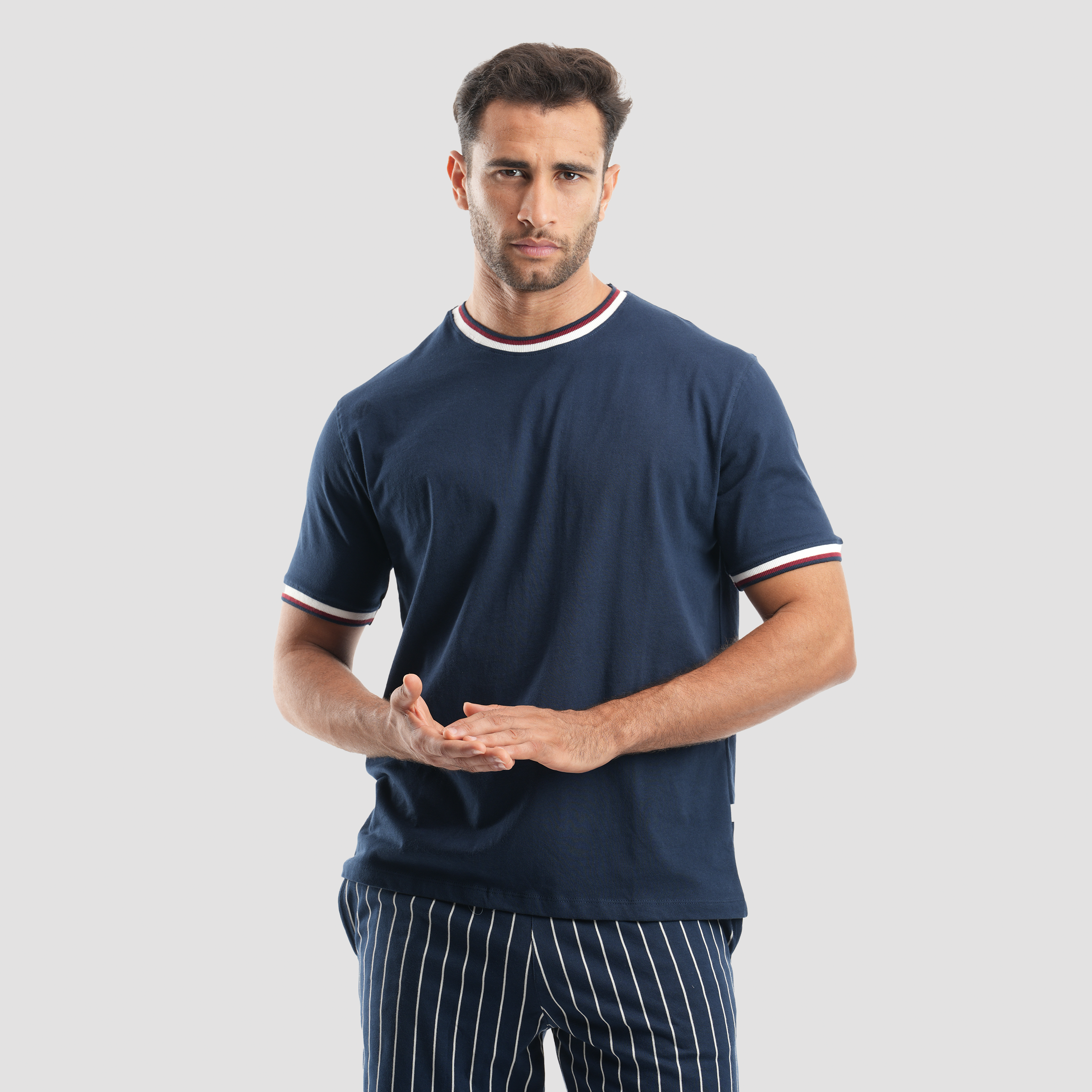 Navy pajama set -MPJS-68S - Naga Homme Main image