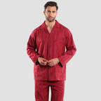 Dark Red Classic Pajamas - MPJLC137 - nagahomme