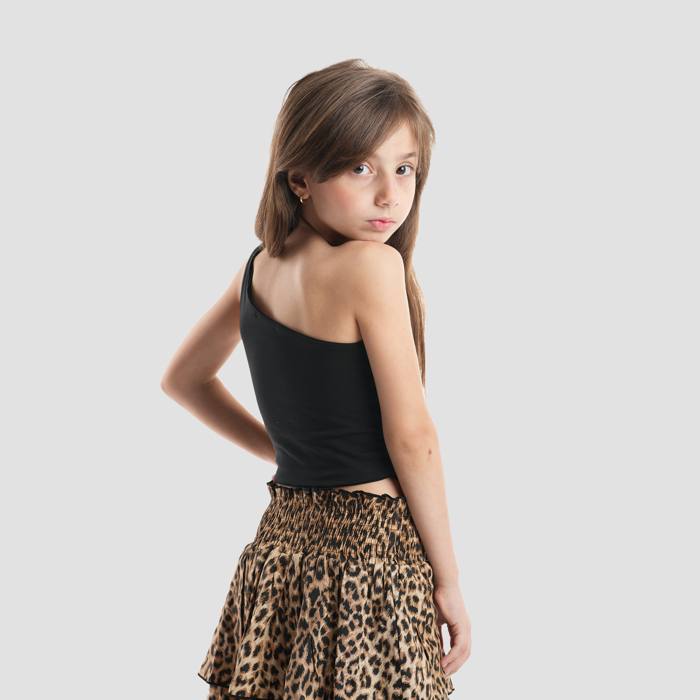 Black Crop Top-GTS-49S Secondary image