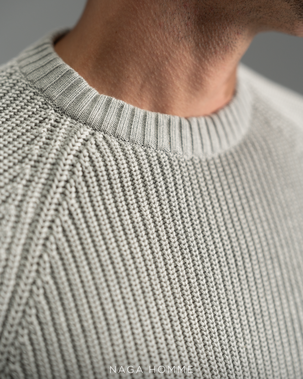 Men’s Grey Knitted Pullover