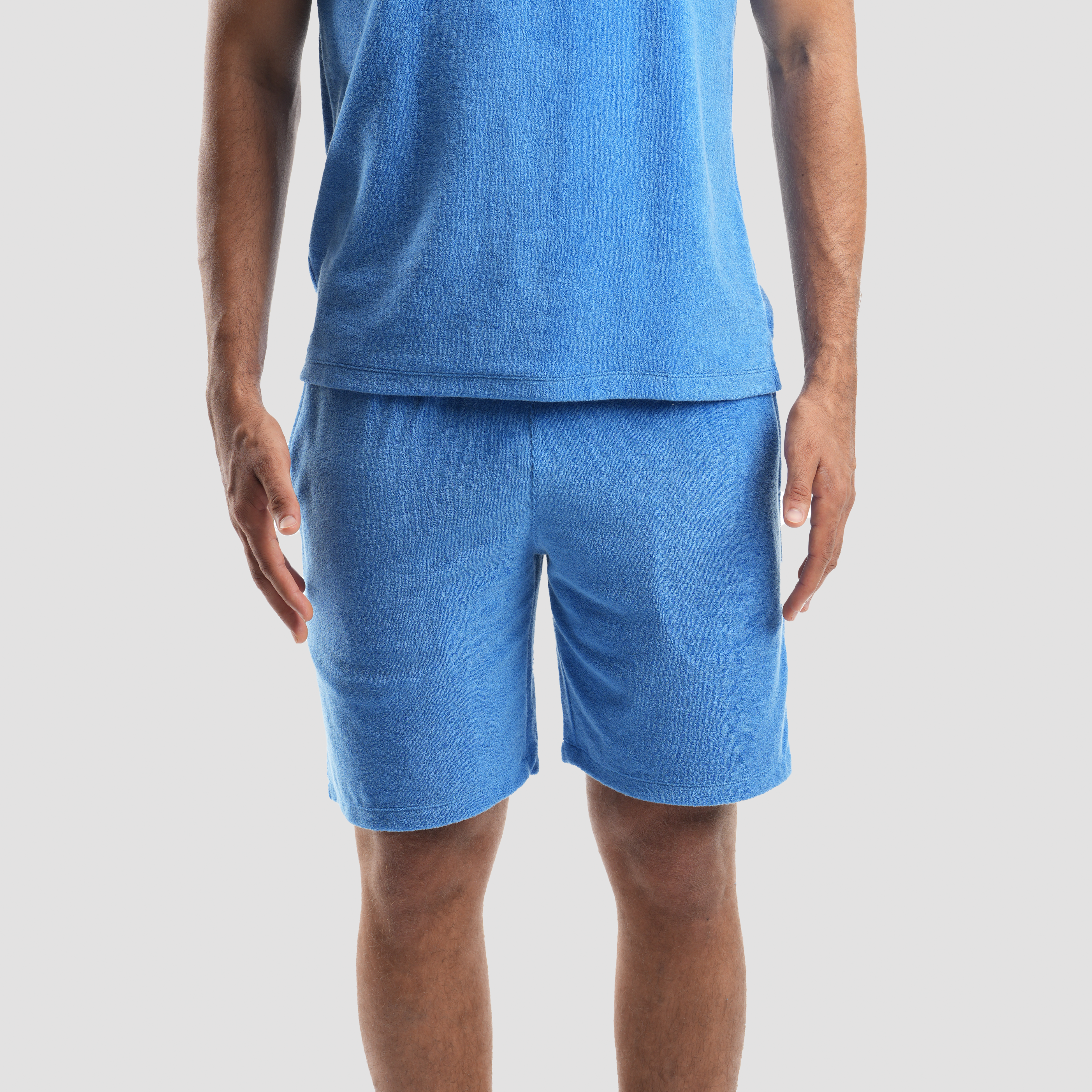 Men's light Blue Towel Short-MSRB-01 - Naga Homme