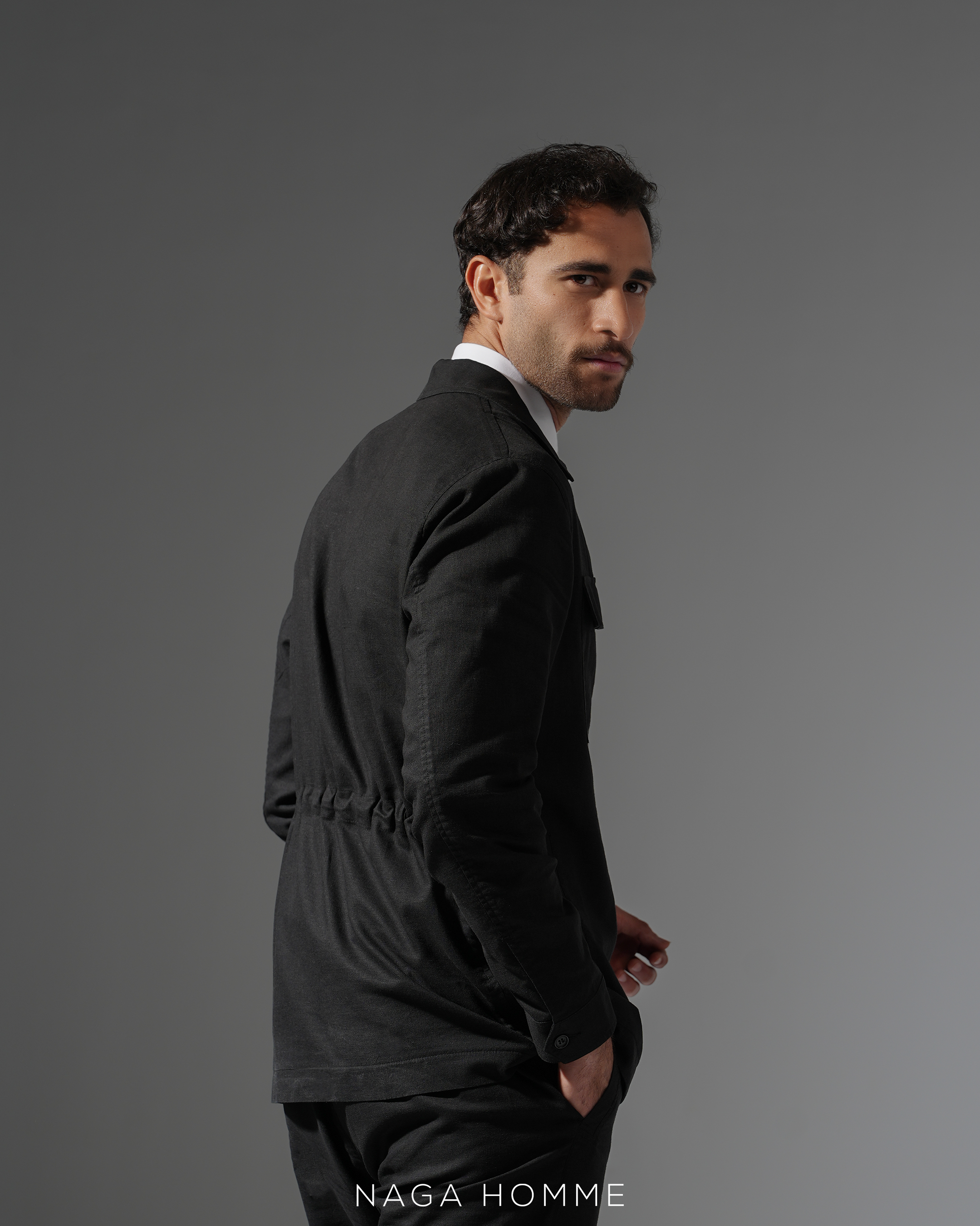 Black Summer Linen Suit Secondary image
