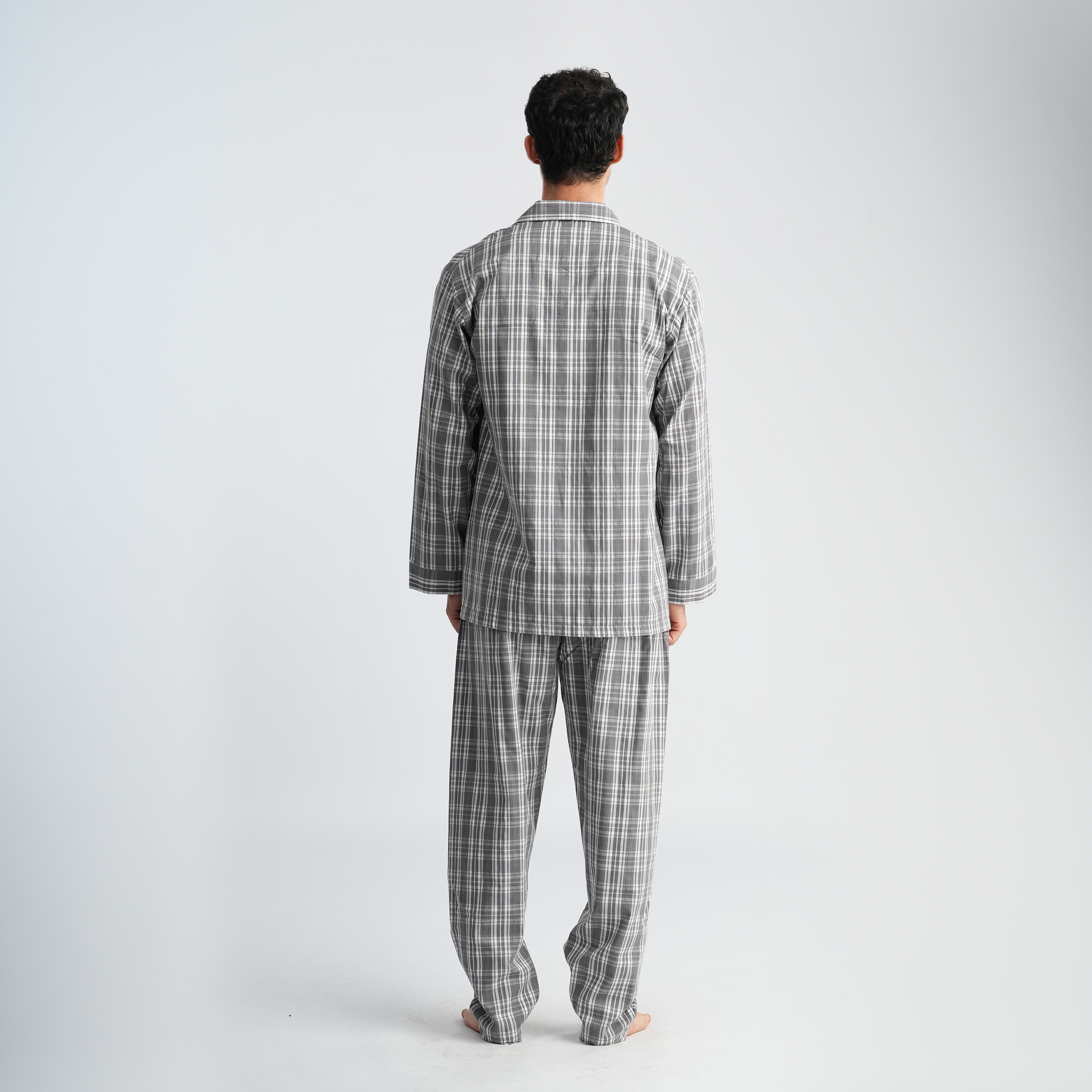 Men's Grey Classic Pajama Set-MPJLC151
