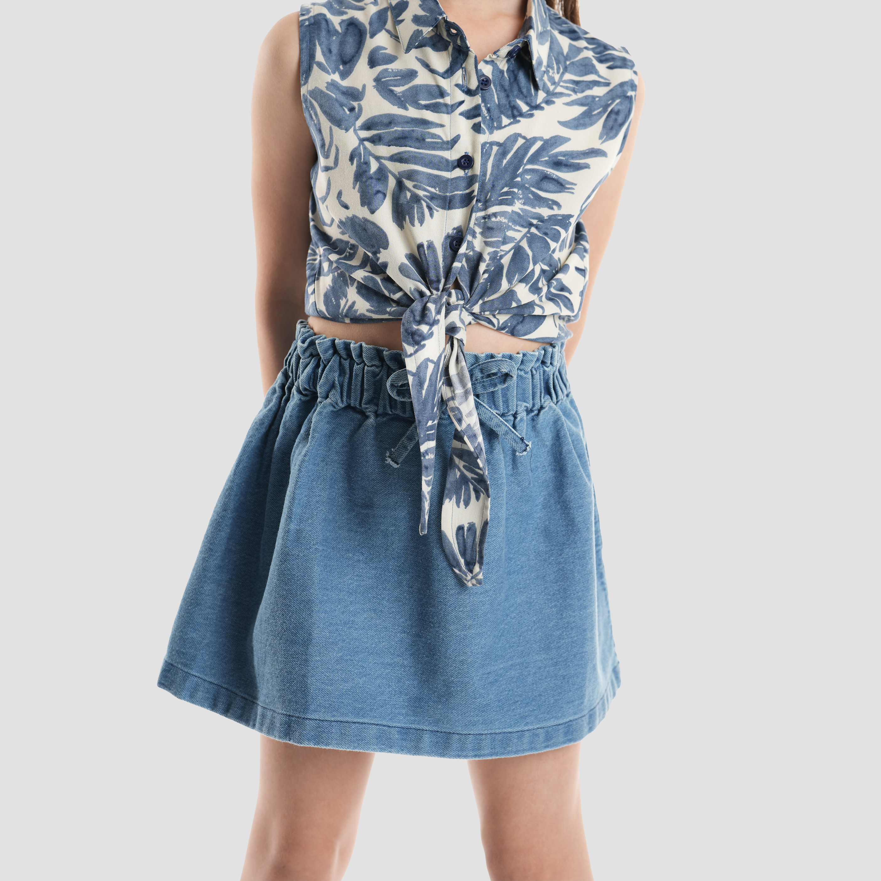 Leaf Print Top-GBL-59S - Naga Homme
