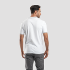White Short Sleeve Polo Shirt (MPO-94S) - Naga Homme