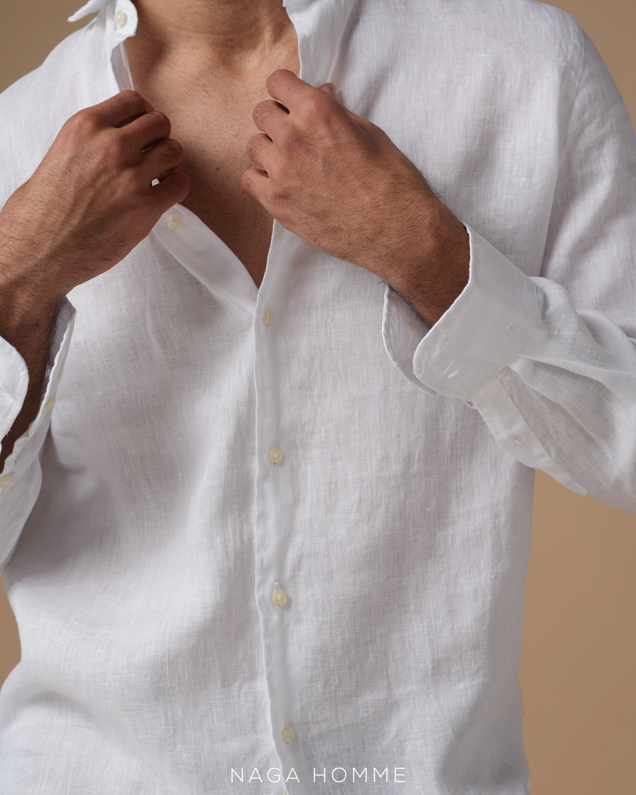 White Linen Shirt(MSH0284)